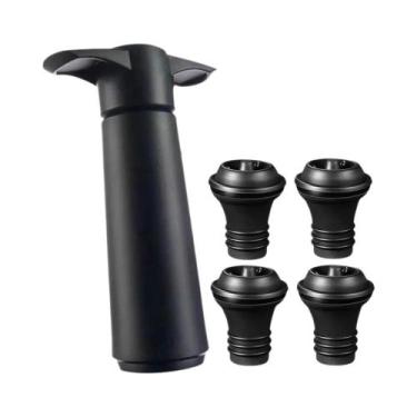 Imagem de Kit Com 4 Tampas De Silicone Para Garrafas De Vinho, Whisky E Cerveja 