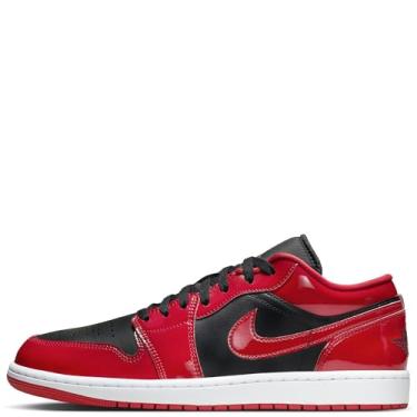 Imagem de Tênis masculino Air Jordan 1 Low Bred Patent Lifestyle (preto/vermelho vasity), Preto/Vermelho Vasity Red/White, 41