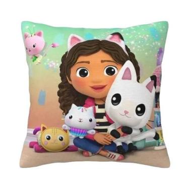 Imagem de Capa De Almofada Quadrada 40x40cm Gabby Cat Pandy Paws Nordic Dollhous