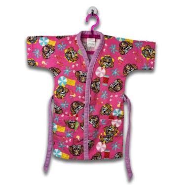 Imagem de Roupão Aveludado Infantil Quimono Estampado Patrulha Canina Menina U - 2 a 7 Anos Com 1 peça