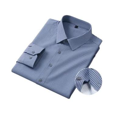 Imagem de Camisa Casual Masculina Slim Fit De Manga Longa Com Estampa Xadrez Pri
