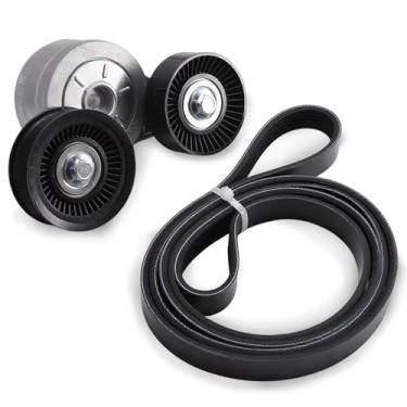 Imagem de Kit tensor de correia de transmissão serpentina adequado para Dodge Dakota Durang, adequado para Ram 1500, apto para Jeep, apto para Chrysler Aspen 2000-2010, correia serpentina e tensor substitui #