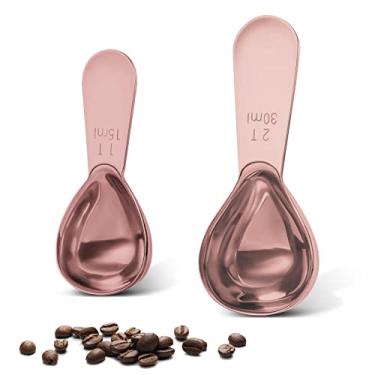 Imagem de safring Conjunto De 2 Peças De Colher De Café De Aço Inoxidável (1 Colher De Sopa, 2 Colheres De Sopa) Colher De Sopa Durável, Colher De Medida Ergonômica, Adequada Para Potes Pequenos E Grandes, Co