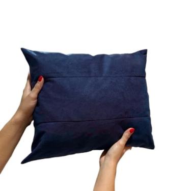 Imagem de ALMOFADAS COM ZIPER 38X44, COM ENCHIMENTO 45X45,(AZUL MARINHO,2 UNIDADES)