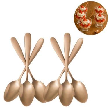 Imagem de Conjunto de 6 Colheres de Sobremesa Rosê em Aço Inox - Chinatown