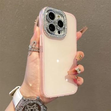 Imagem de HTVJFX Capa de celular com proteção de lente e câmera para iPhone 16 Plus (cor de doce) (para iPhone 16 Plus/rosa)