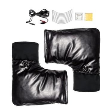 Imagem de Manoplas Para Guidão De Moto - Mitenes Aquecidas 12V,Para Guidão ATV Impermeáveis Com Temperatura Constante,Para Scooter Ciclismo Bicicleta Deslocamento Diário Motonieve Frio