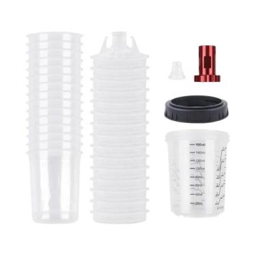 Imagem de Copo De Mistura Para Pistola De Pintura De 160ML, 15 Peças, Copo Desca