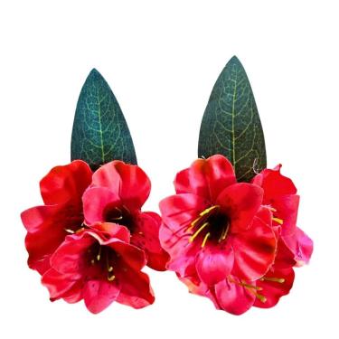 Imagem de Porta Guardanapo Astromélia Vermelha Decoração Mesa 12Un