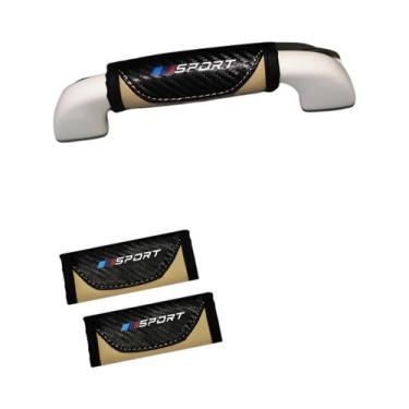 Imagem de Capa De Freio De Mão Para Carro Em Couro PU Com Fibra De Carbono Para 