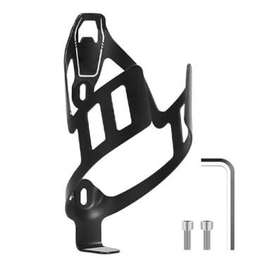 Imagem de Vroomoto Suporte de garrafa de água de mountain bike de 26 g, liga de alumínio leve e alto rebote, cabe na maioria das armações de bicicleta, configuração rápida, cor preta clássica, estrutura de