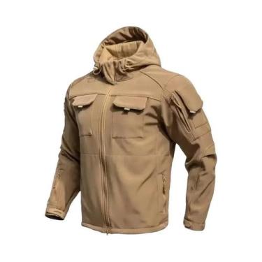 Imagem de Jaqueta Tática Militar Masculina De Fleece Impermeável Com Capuz Para 