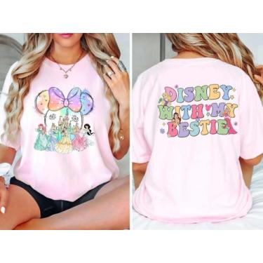 Imagem de Camiseta Feminina Disney Minnie Mouse Castle Magic Kingdom, Manga Curt