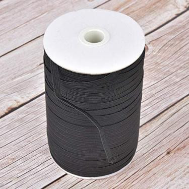 Imagem de ZJchao Rolo de Faixa Elástica de Alta Elasticidade de 6mm, 200 Jardas para Costura de Roupas de Proteção, Branco/preto, Suprimentos de Artesanato (Fibras de polipropileno 2)