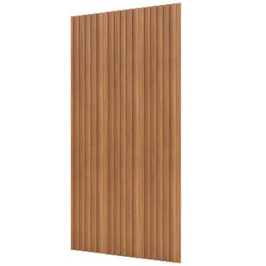 Imagem de Painel Ripado De Madeira Para Sala Quarto 134x183cm Bairon D03 Freijó - Lyam Decor