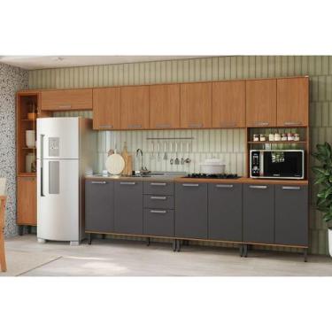 Imagem de Cozinha Modulada Kappesberg 8 Peças Linna C8P87 Canela/Grafite