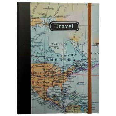 Imagem de Caderno Médio Com Elástico Mapas Travel 96 Folhas - Culturama