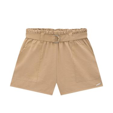 Imagem de Short Clochard Tactel Infantil Feminino Marrom Nina Go-Feminino