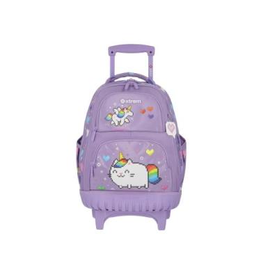 Imagem de Mochila de rodinha Cross 2.0 5XT Lilás Gatos & Unicórnios - Xtrem, Rox