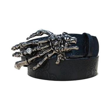 Imagem de Cinto De Couro Punk plus Size Com Caveira, Estilo Harajuku Gótico Y2K,