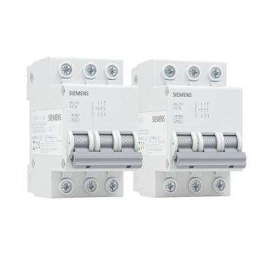 Imagem de Kit 2 Disjuntores Tripolar In 10A Curva C 3Ka Siemens 2 Pólo