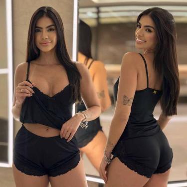 Imagem de Baby Doll Sexy Curto Confortável  Renda Tendência Roupa de Dormi  - Li
