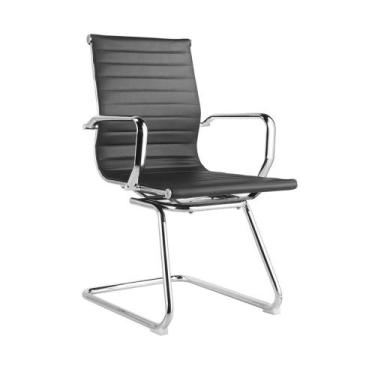 Imagem de Cadeira De Escritório Fixa Sevilha Pu Preto Baixa Rivatti