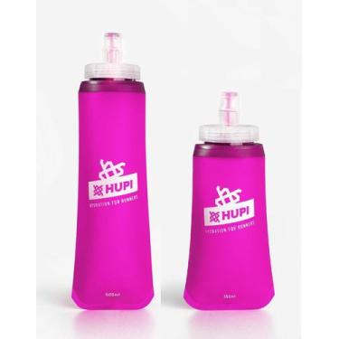 Imagem de Kit Garrafas Dobráveis Soft Flash HUPI Rosa 350ml + 500ml, ROSA