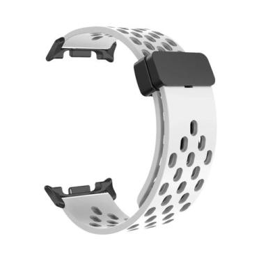 Imagem de Pulseira De Silicone Magnética D Buckle De 46mm 44mm 40mm Para Samsung
