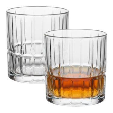 Imagem de Jogo 2 Copo de Whisky Vidro Baixo Rocks Cristalle Drink Uisque Negroni