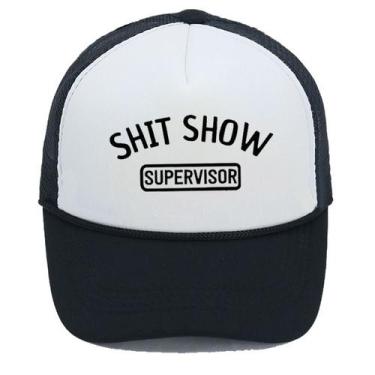 Imagem de Boné de beisebol Trucker Poliéster 'SHIT SHOW SUPERVISOR' com estampa 