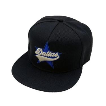 Imagem de Boné de beisebol de poliéster com aba plana, tamanho ajustável, adulto