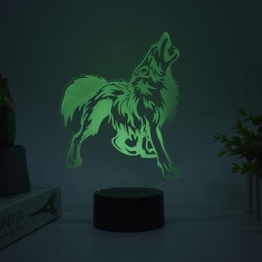 Imagem de Luz noturna LED 3D que muda de cor para crianças e lobos - Yiweisai