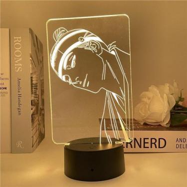 Imagem de Luz noturna Cauros Higes 3D com mudança de cor LED para crianças - Yiw
