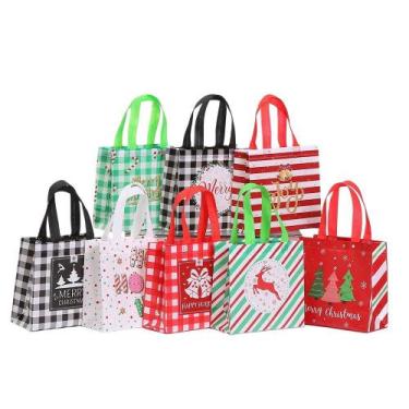 Imagem de Sacola de presente de Natal e inverno, bolsa impermeável não tecida, p