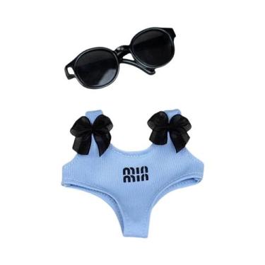 Imagem de Maiô com anel de natação para 3.0 Labubu V1 V2 V3 roupa para acessório