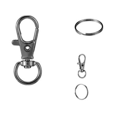 Imagem de Ganchos De Chaveiro Em Lote, Argolas De Metal Giratórias Com Fechos Ti