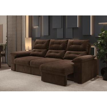 Imagem de Sofá Copacabana Retrátil e Reclinável 4 Lugares Suede 2,30m - CIALAR M