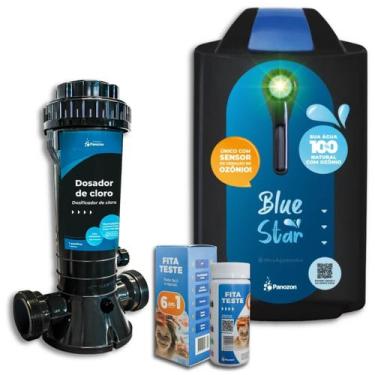Imagem de KIT Completo Gerador de Ozônio Panozon Blue Star 1000 Para Piscina de 