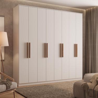 Imagem de Guarda Roupa Casal Com 8 Portas E 4 Gavetas Austin Carraro Branco