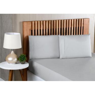 Imagem de Jogo Lençol Queen 400 Fios 3 Peças 40cm Altura 100 algodao com elastic