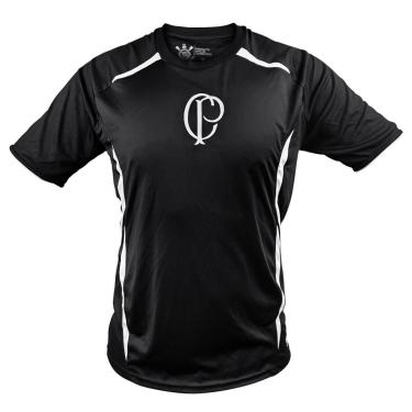 Imagem de Camiseta Corinthians Raglan Preta Dry Masculina-Masculino
