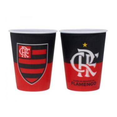 Imagem de Jogo com 2 Copos De Plástico 3D Flamengo 400ml - Minas de Presentes