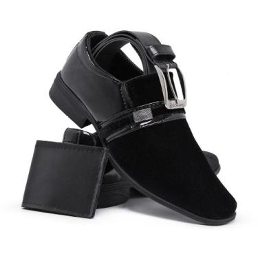 Imagem de Kit Sapato Social + Carteira e Cinto para Estilo e Conforto - M&D STOR