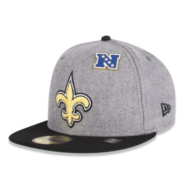 Imagem de BONE NEW ERA 59FIFTY NEW ORLEANS SAINTS NFL PRETO-Masculino