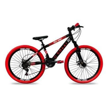 Imagem de Bicicleta Aro 26 Grau 250/81 Preto fosco/Vermelho Colli