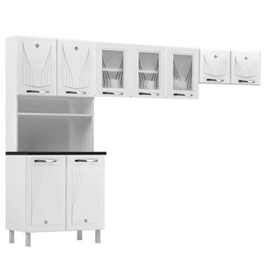 Imagem de Armário de Cozinha Modulada Compacta de Aço 280cm 3 Peças Multimóveis CR20534