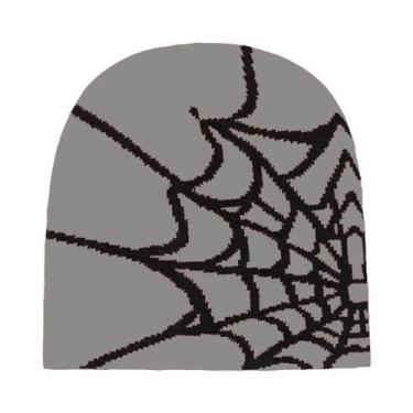 Imagem de Gorro De Inverno Unissex Com Padrão De Aranha, Elástico, Para Esportes