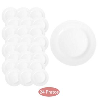 Imagem de Conjunto 24 Pratos Opaline Plaza Fundo 22cm Refeição Duralex - NADIR F