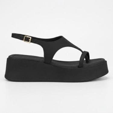 Imagem de Sandália Beira Rio Plataforma Preta-Feminino